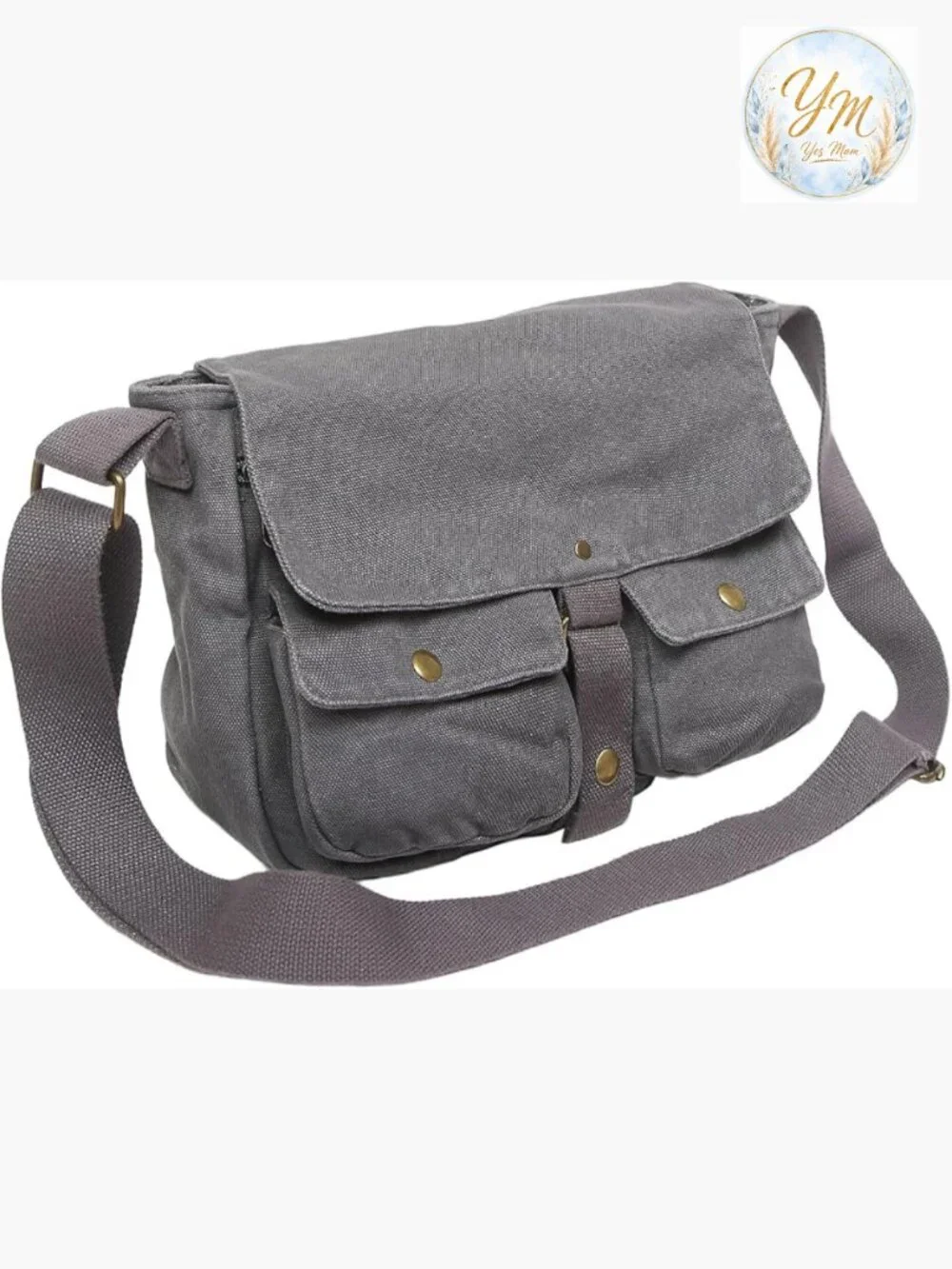Canvas Messenger Bag Crossbody Satchel Laptop Bag Work School